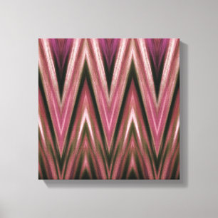 Impression sur toile enveloppée, Zigzags roses abs