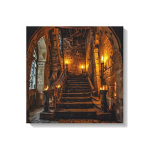 Impression sur toile (Escalier de château)
