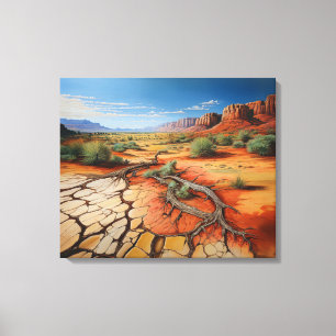 Impression sur toile étendue du désert du Sud-Oues