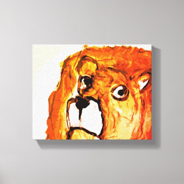 Impression sur toile étendue Lion de feu (Recto)