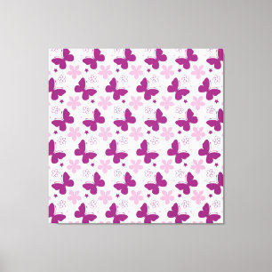 Impression sur toile étirée de papillons