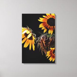 Impression sur toile étirée de tournesol
