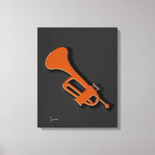 Impression sur toile étirée de trompette