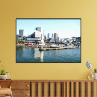 Impression sur toile étirée du centre-ville de Cle