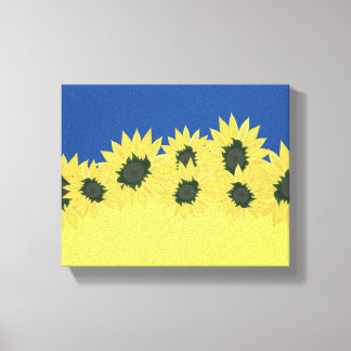 Impression sur toile étirée du drapeau de l'Ukrain