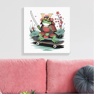 Impression sur toile étirée du guerrier samouraï g