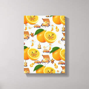 Impression sur toile étirée Oranges joyeuses