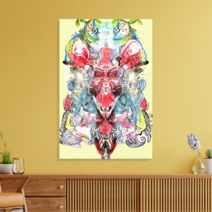 Impression sur toile étirée surréaliste de Rorscha