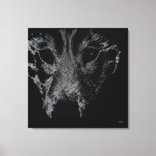 Impression sur toile Husky chiot empreinte Chien H