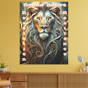 Impression sur toile inspirante Luminary du Lion