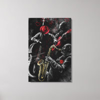 Impression sur toile J'adore la musique jazz - Art