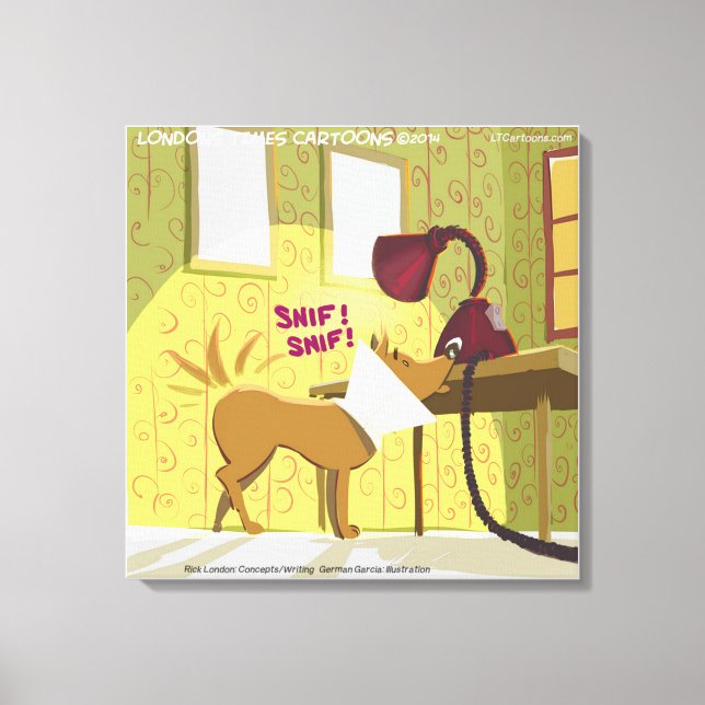 Impression sur toile lampe reniflante pour chien a (Recto)