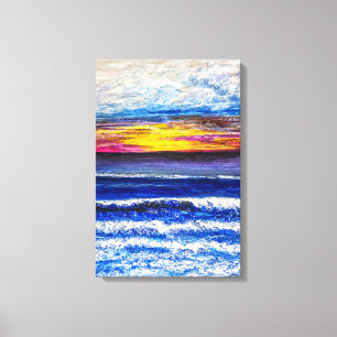 Impression sur toile - Lever de soleil au bord de 