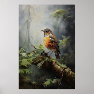 Impression sur toile Oiseau dans la forêt, Oiseau 