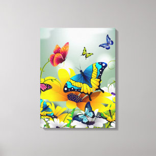 Impression sur toile Papillons jolis