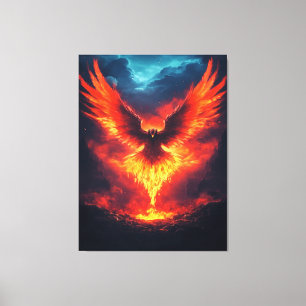 Impression sur toile Phénix de feu qui s'élève