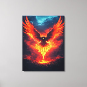 Impression sur toile Phénix de feu qui s'élève