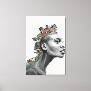 Impression sur toile Punk House Hair Girl