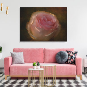 Impression sur toile Rose Rose Texturée
