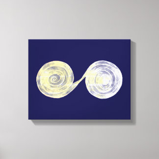 Impression sur toile spirales blanches