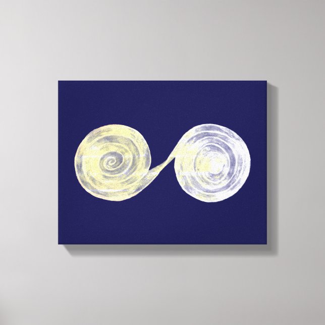 Impression sur toile spirales blanches (Recto)