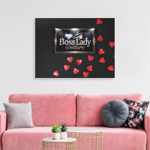 Impression sur toile tendue Boss Lady Hearts