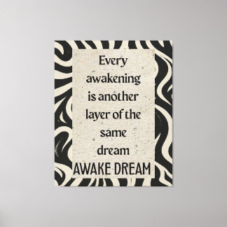 Impression sur toile tendue de citation d'art de r