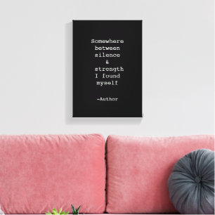 Impression sur toile tendue de citation personnali
