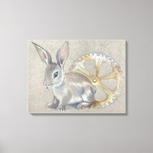 Impression sur toile tendue de lapin