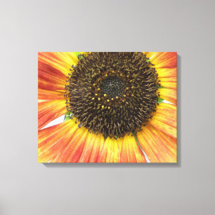 Impression sur toile tournesol orange