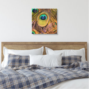 Impression sur toile Yeux de plumes de paon