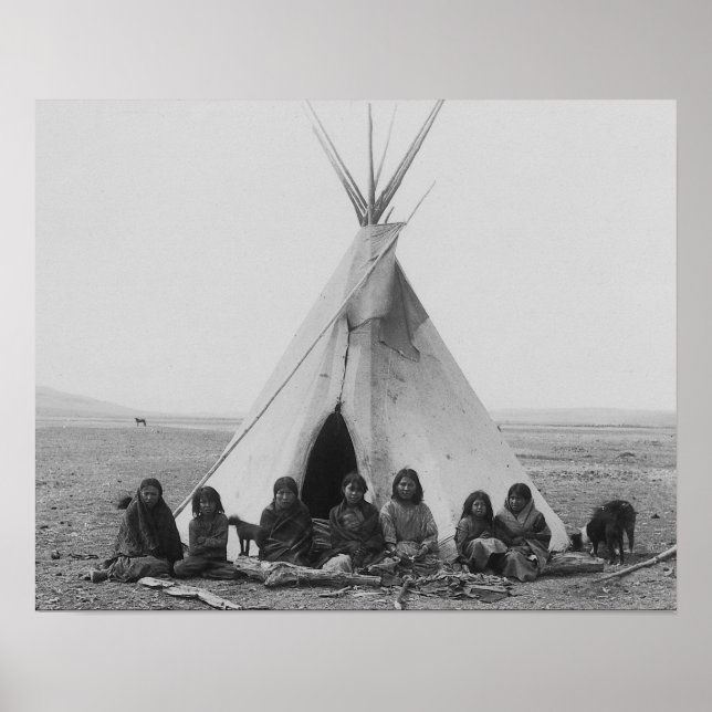 Impression Tipi indienne Lakota (Devant)