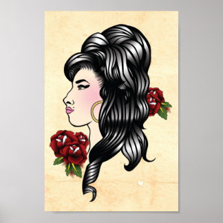 Impression traditionnelle de tatouage Amy