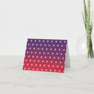 Impression traditionnelle japonaise Asanoha rouge 