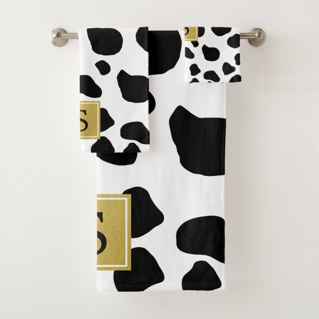 Impression Vache, Spots Vaches, Noir Et Blanc, Mon (En situation)