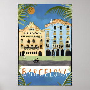 Impression vintage de Barcelone