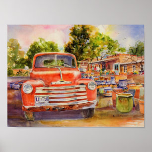 Impression vintage en toile Chevy