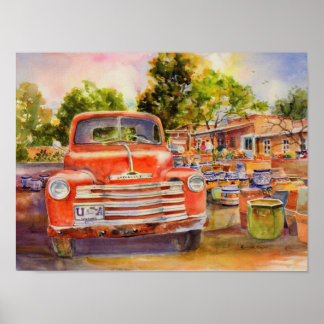 Impression vintage en toile Chevy