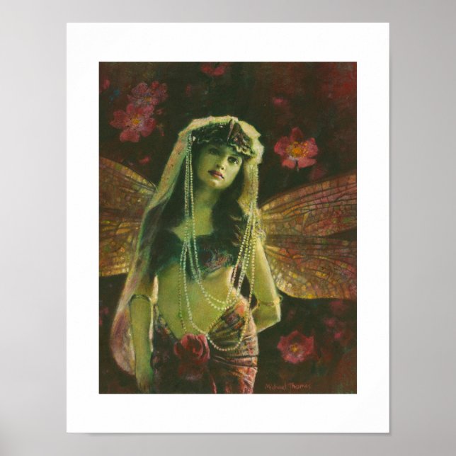 Impression vintage Nymphe Fine Art (Devant)