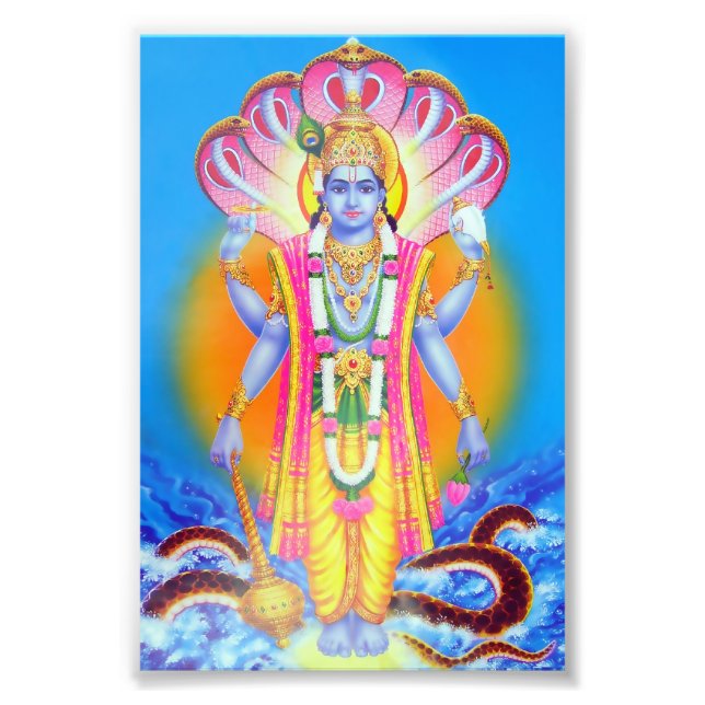 Impression Vishnu (4 po x 6 po) (Devant)