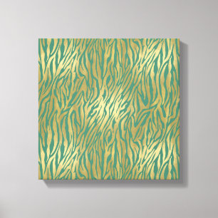 Impression Zèbre Or et Vert