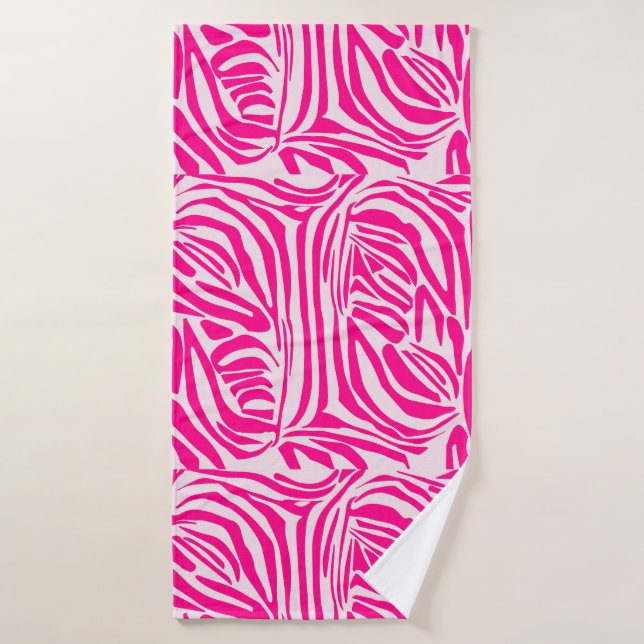 Impression zèbre rose (Serviette de bain)