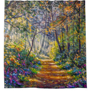 Impressionism Path: Sunny Forest Watercolor