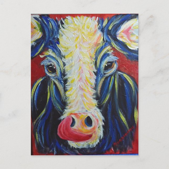 Impressionism Post Impressionism Cow Farm Animals Postcard (Front)