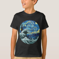 IMPRESSIONISM STARRY NIGHT WAVE OF KANAGAWA ART