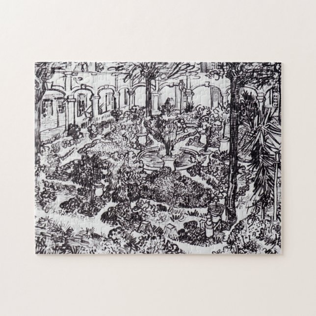Impressionism Vincent Van Gogh Garten des Hospital Jigsaw Puzzle (Horizontal)