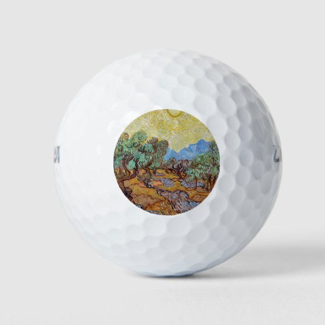 Impressionism Vincent Van Gogh Olive Trees Famous Golf Balls (Front)