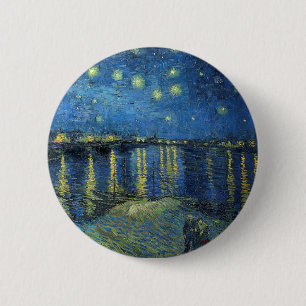 Impressionism Vincent Van Gogh Starry Starry Night 2 Inch Round Button