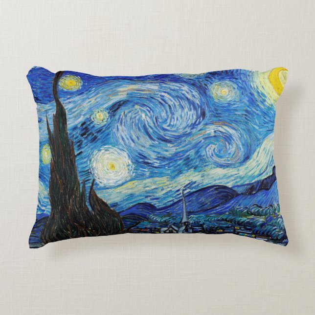Impressionism Vincent Van Gogh Starry Starry Night Accent Pillow (Front)