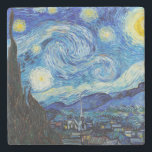 Impressionism Vincent Van Gogh Starry Starry Night Stone Coaster<br><div class="desc">Impressionism Vincent Van Gogh Starry Starry Night Meaning Famous Visual Arts Design features a great example of expressionism artwork. This Impressionism Vincent Van Gogh Starry Starry Night Meaning Famous Visual Arts Design reflects the essence of the artist and the time period created in. Perfect for art enthusiast of all ages,...</div>